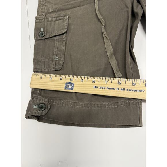Eddie Bauer Cargo Shorts Bermuda Length Brown Utility Outdoor Hike - Picture 5 of 8